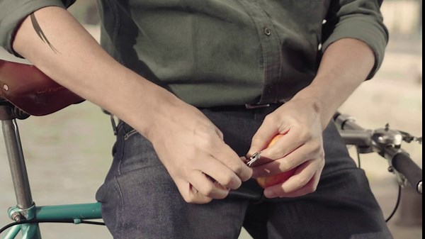 Deejo Ultra Lightweight Folding Pocket Knife with Belt Clip - Ebony Version 1.3 oz - Fine, Sharp Blade -Biker Pattern - Stainless Steel - Elegant and Modern Design