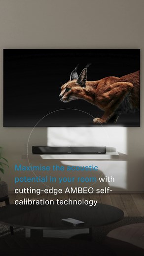 🔊 Experience room-filling sound like never before! Discover the #AMBEOSoundbarMini, designed to maximize your room's acoustic potential with cutting-edge self-calibration technology. Don't miss out – Shop now: https://bit.ly/47nVrVR | Sennheiser