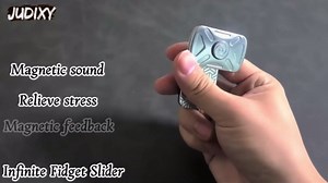 Vortex Fidget Toys Adults, Silent Fidget Spinner & Fidget Slider, Infinite Metal Magnetic Fidget Toy, Quiet Stress Relief Desk Toy for Anxiety, ADHD, Gifts for Adults (Silver)