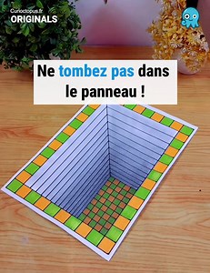 Un dessin effet 3D à partir d'une feuille de papier ! | Curioctopus.fr