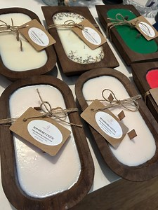 Wood Dough Bowl All Natural Soy Candles - Etsy Canada