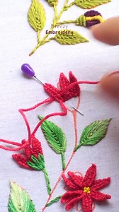 2.6K views · 18 reactions | Needle work hand made design #needlework #newembroidery #flowerembroidery | Breezy Embroidery | Facebook
