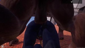 Wild life- Wolf fucked rough by Minotaur