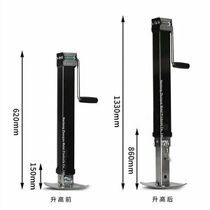 [Hot Item] 8000lbs Side Wind Tubular Swivel Stabilizer Jack Stand for Trailer Heavy Duty Jack Manual Lift
