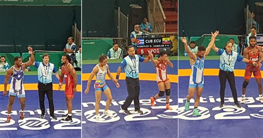 Lucha libre cubana se despide de Santiago 2023 con tres medallas de oro