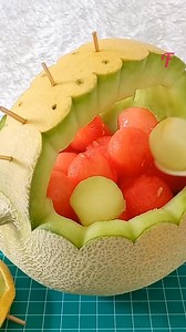 Fruit Art Marvel: Melon Transforms into an Adorable Basket. 🍉✨ Astonishing fruit carving that captivates guests at any party. Experience the magic of turning a simple melon into a work of art that adds a touch of sweetness to your celebrations. Ready to impress with edible creativity? Dive into the world of amazing fruit transformations now! 🌟🎉 #FruitCarving #EdibleArtistry #PartyCenterpiece | Tips & Tricks