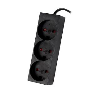 [Hot Item] Black/White Extension Power Socket 3 Way Outlet Denmark Power Strip