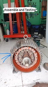 Assemble and Testing Induction Motor Three Phase #Rewind #and #repair #industrial #motor #viral | Dhon AlmoCosta