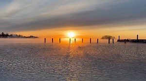 Amazing #seasmoke this morning! Long Island Sound - Madison, CT Video by Peter Marteka #Seeweather #eweather | eweather