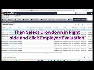 Employee/Customer attendant Evaluation IOCL SDMS