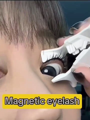 Two styles Magnetic Eyelashes Natural Look, 2 Pair Reusable, No Glue Needed, With Applicator, White Box with mirror