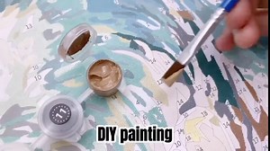 JNW-A Chao Acrylic Paint by Numbers for Adults Beginner - DIY Abstract Painting Kits on Canvas, Adults' Paint-by-Number Kits 16 X 16inch