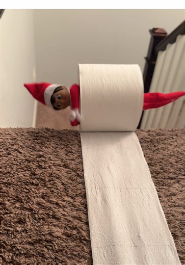 Live elf coverage tonight. Watch out, he is on a roll! Our elf on the shelf is always naughty and gets into all kinds of trouble. What are your favorite old on the shelf ideas? #elf #elfontheshelf #holidays #funny #parents
