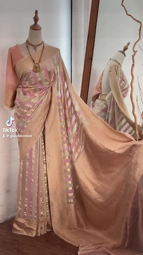 7.2K views · 45 reactions | Pure Handloom Khaddi Georgette Saree..!!DM For Price and further information or visit our store Hattisar 9818895297#exclusive #gazabkodealcollection #sareelover #saree #georgette | Gazabko Deal | Facebook
