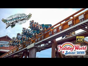 2022 Thunderbird Roller Coaster On Ride 4K POV Holiday World & Splashin' Safari