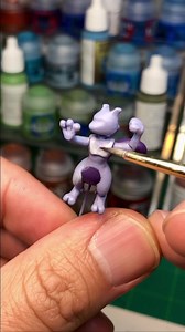 11K views · 593 reactions | Painting up Mewtwo form the Pokémon Manga #mewtwo #pokemon #painting #nintendo #sculpting #miniatures #nintendoart #vinyltoys #designertoys #toyart #instaart #instaartist #customtoys #diycrafts #paintingart | Jared Circusbear | Facebook