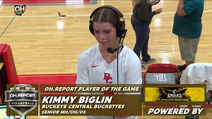 Our Monroeville Athletic Boosters MVP is Buckeye Central MH/OH/DS Kimmy Biglin, who came up huge in key situations as the Buckettes sweep defending D4 State Runner-Up Monroeville. | The OH Report