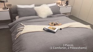 Cotton Comforter Queen, Burnt Orange Comforter, Pre Washed Bedding, Bedding Comforters 3 Pieces (1 Comforter, 2 Pillowshams)