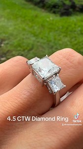 In stock! $4,499.00 ! Lab Grown 3.04 CT Princess Cut Diamond Ring. 4.5 CTW https://www.memestreasures.com/product/lab-grown-3-04-ct-princess-cut-diamond-ring/ | Memes Treasures Sales and Authentication Service