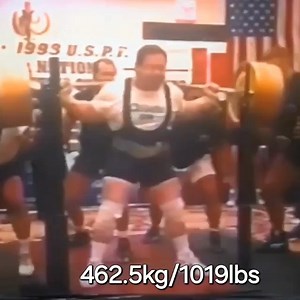 56K views · 943 reactions | Ed Coan squatting 462.5kg at 110kg at the 1999 USPF Senior Nationals. He finished 1st with 1107.5kg | PTC Headquarters | Facebook