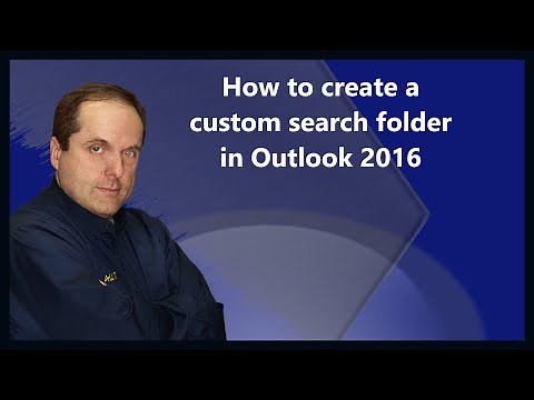 How to create a custom search folder in Outlook 2016