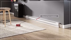 Stelpro Brava Electric Baseboard Heater – 1000W / 120V – 48″ L × 5 7/8″ H – Rounded Corners – Durable Steel Convection Heater for Quiet, Even Heat **NOT A PLUG-IN** (AB41001W) – White