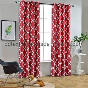 [Hot Item] Moroccan Grommet Blackout Printing Window Curtains for The Living Room