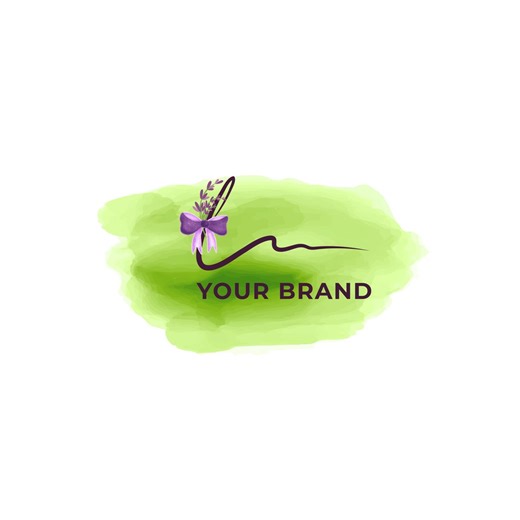 Watercolor Lavender Logo Design, Beauty Salon Branding Kit (DIY Canva Template) - Etsy