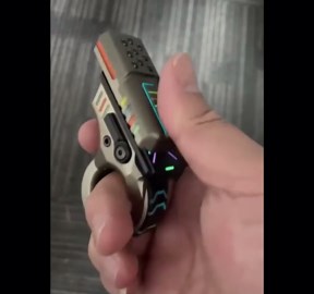 Gun Fidget Toys, 3D Printed Fidegt Slider Toys Gadget, Finger Spinner Toy Gun, Ring Fingertip Textured Spinner Flip ADHD, Fun Fidget Toys for Adults (Orange)