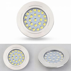 [Hot Item] DC Powered Flush Mount Installation 12V 2W LED Puck Under Cabinet/Counter/Furniture Light