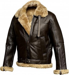Men's Genuine Sheep Leather B3 Bomber Jacket | WWII Aviator Flight Coat, Shearling Collar - Etsy Canada