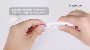 AUVON Blood Lancets, 30 Gauge 300 Twist Top Lancets with Less Pain Design Fit Most Standard Lancing Devices for Blood Sugar Kit and Glucose Meter - Purple