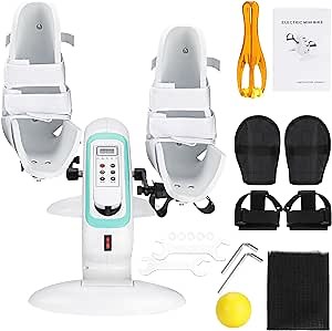 Motorized Pedal Exerciser Bike with Leg Support - Legxercise Pro Machine for Seniors ,Motorized Pedal Exerciser,Electric Arm and Leg Exercise, white