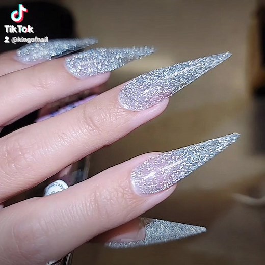 Enailcouture.com flash gels reflective diamond glitter gels #nail #gelnails #nailsdid #nailart #naillife #stilettonails #nailpolish #nailsalon #nailporn #glamnails | Exclusive Nail Couture