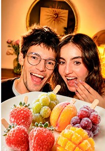 ASMR comiendo helados de frutas | Sonidos relajantes