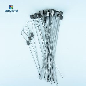 [Hot Item] Bar Code Printed Look Serial Number Tamper-Alert Safety Adjustable Evident RFID Long Shipping Container Wire Cable Seal