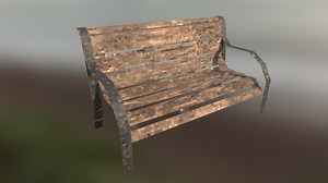 Lowpoly Park Bench - 3D model by ZedFox