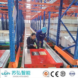 [Hot Item] Nanjing Suhong Intelligent Storage Equipment 4-Way Shuttle Transporter Pallet Rack