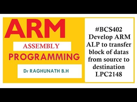 #BCS402 ARM LPC2148 ALP to transfer block of datas from source to destination