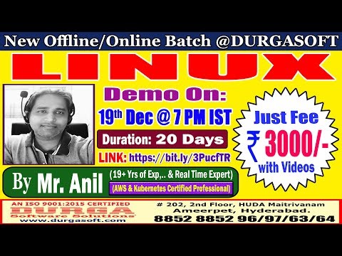 LINUX Offline/Online Training @ DURGASOFT