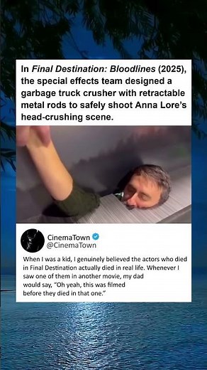 In Final Destination: Bloodlines (2025), the production team designed a garbage truck crusher with