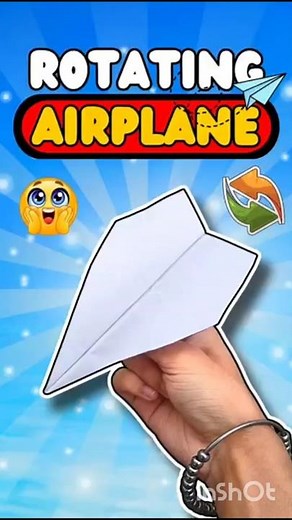 How to make a rotating airplane with origami paper🤩☠