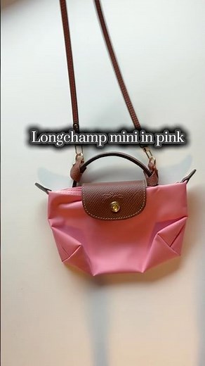 The viral longchamp mini bag in pink. Super cute bag that suits my cute personality 😂 #longchamp
