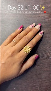 Day32-DIY 3D flower Ring💍 #diy #3d #flowers #ring #ytshorts #handmade