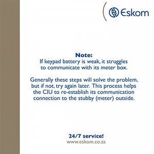 5.4K views · 18 reactions | Does your prepaid meter have a connection error code? No need to call a technician. You can troubleshoot this and clear it easily. Follow these steps in the video provided. #commonprepaiderror | Eskom Hld SOC Ltd | Facebook