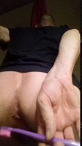 Playing with toothbrush