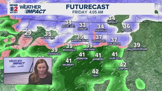 Meteorologist Claire Fry shares latest winter weather forecast for Friday