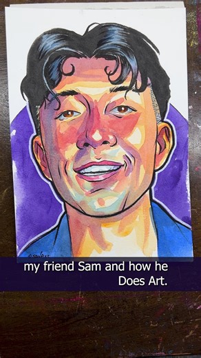 Scott Christian Sava's Art on Instagram: "I painted Sam Does Arts! @samdoesarts #tiktokban #bensound"