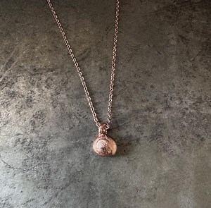 Tiny Snail Shell Necklace: Copper Electroplated Nature Jewelry - Etsy