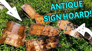 I found a hoard of valuable antique signs while river treasure